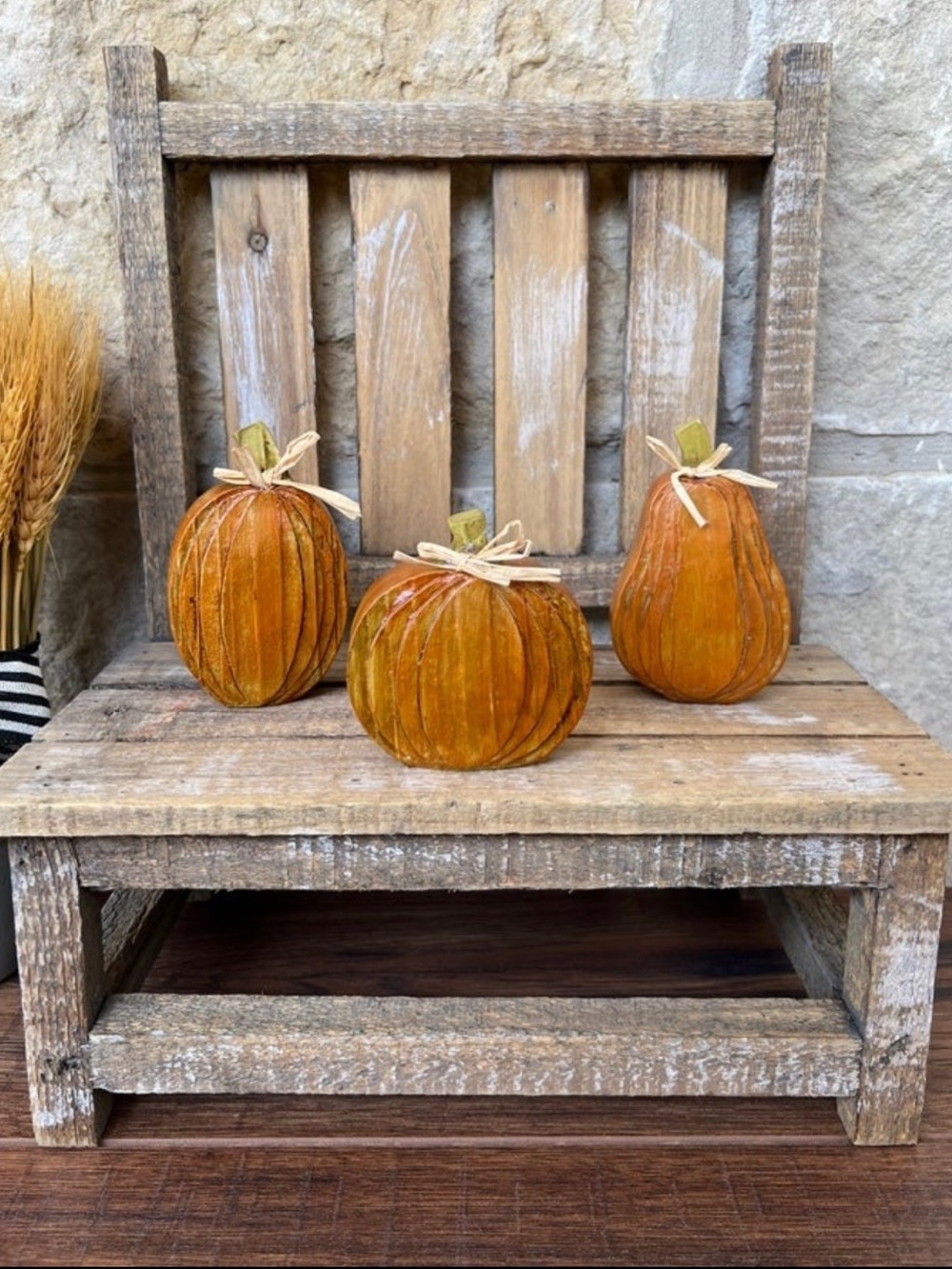 🆕 Set of 3 | Resin Pumpkins Holiday Decor!